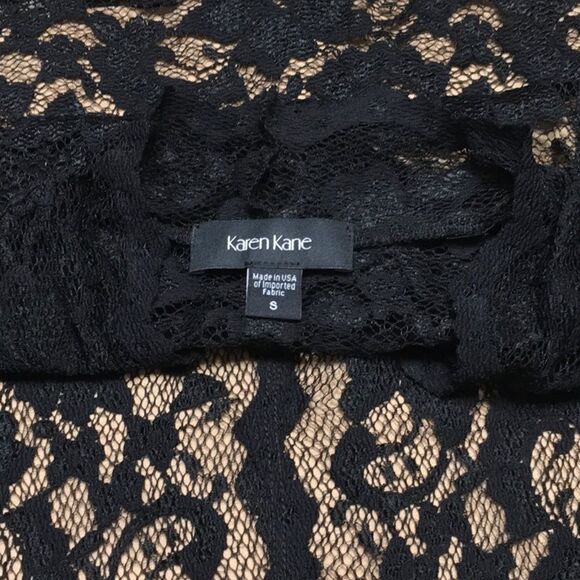 New Karen Kane black stretch lace dress. S-4/6 - Picture 8 of 9